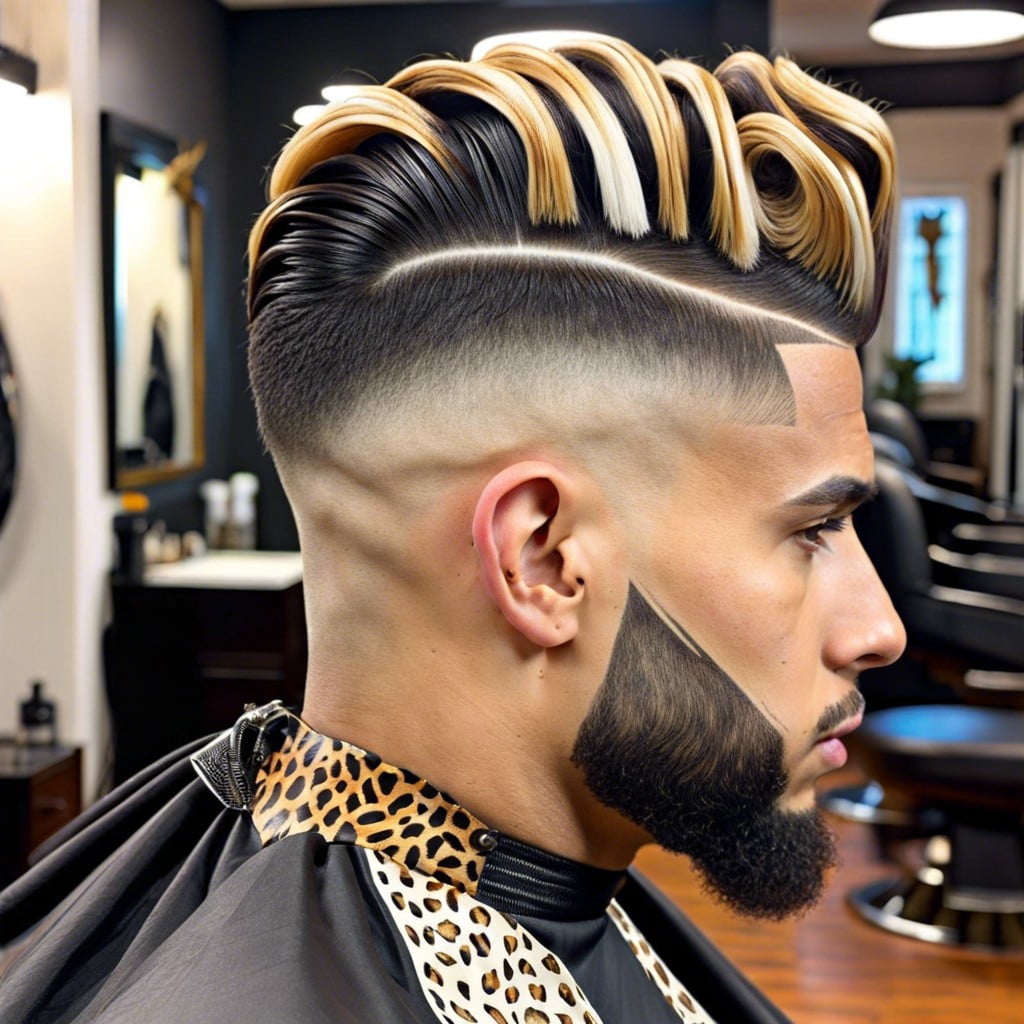 taper fade with animal print