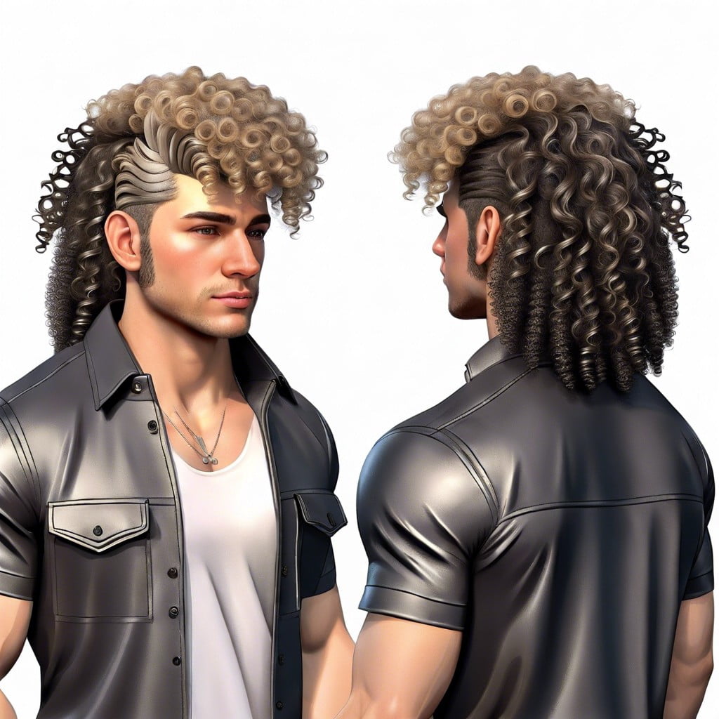 textured mullet for curly hair