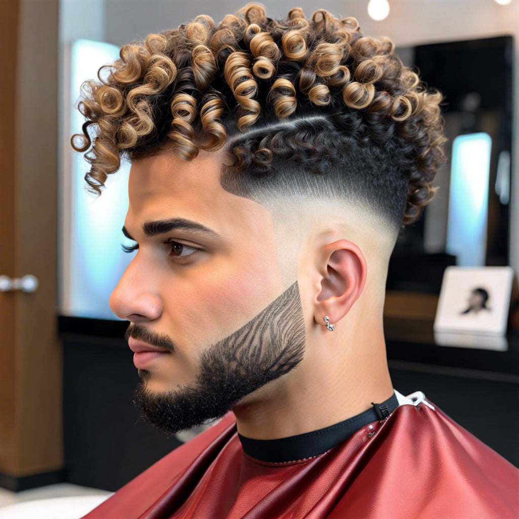 the art and science behind burst fade haircuts for curly haired men