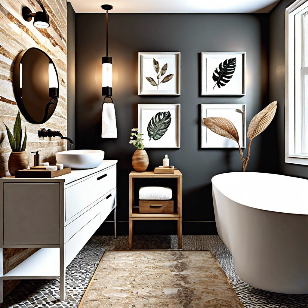 the role of textures in his and hers bathroom