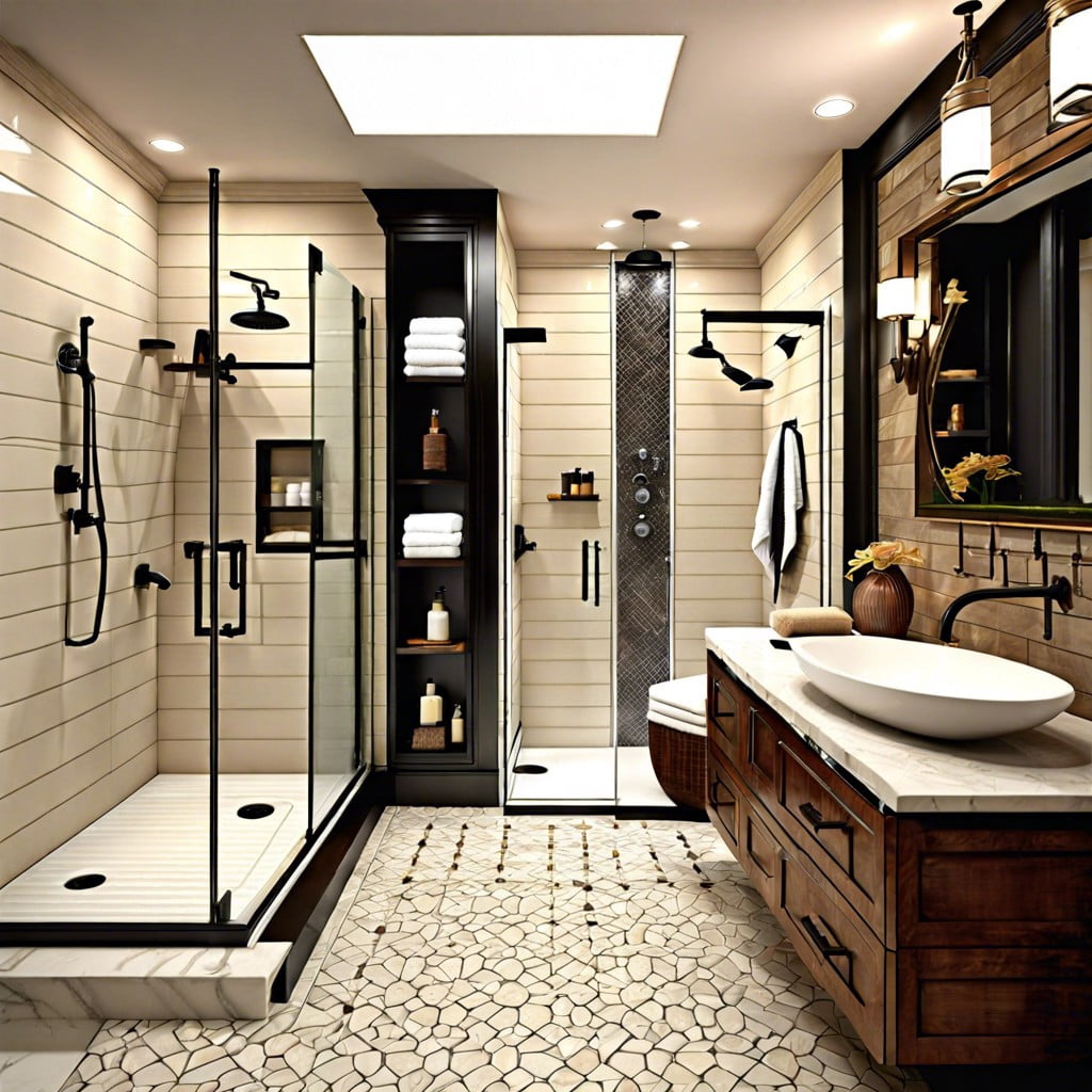 tiling designs to pair with your shower trim
