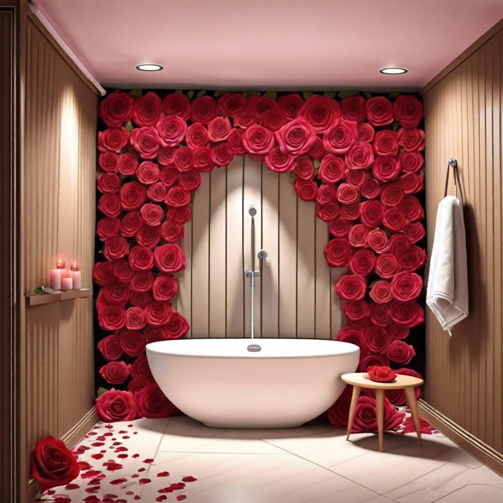 wall of roses shower theme