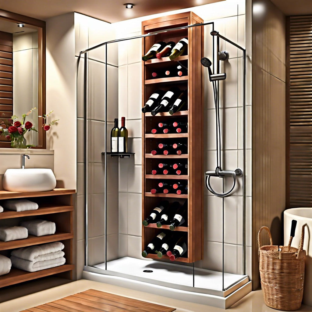 wine racks for shower