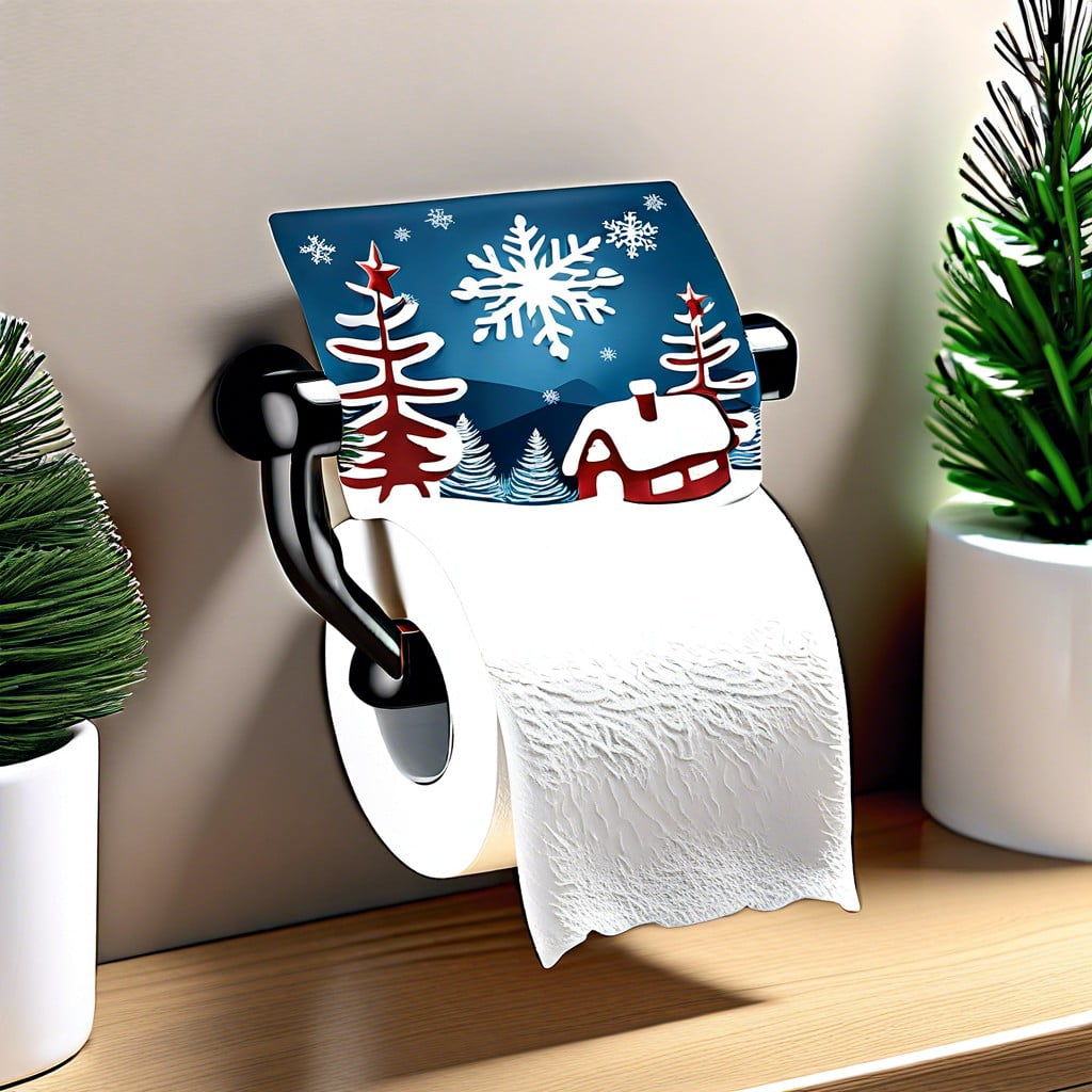 winter wonderland toilet paper holder