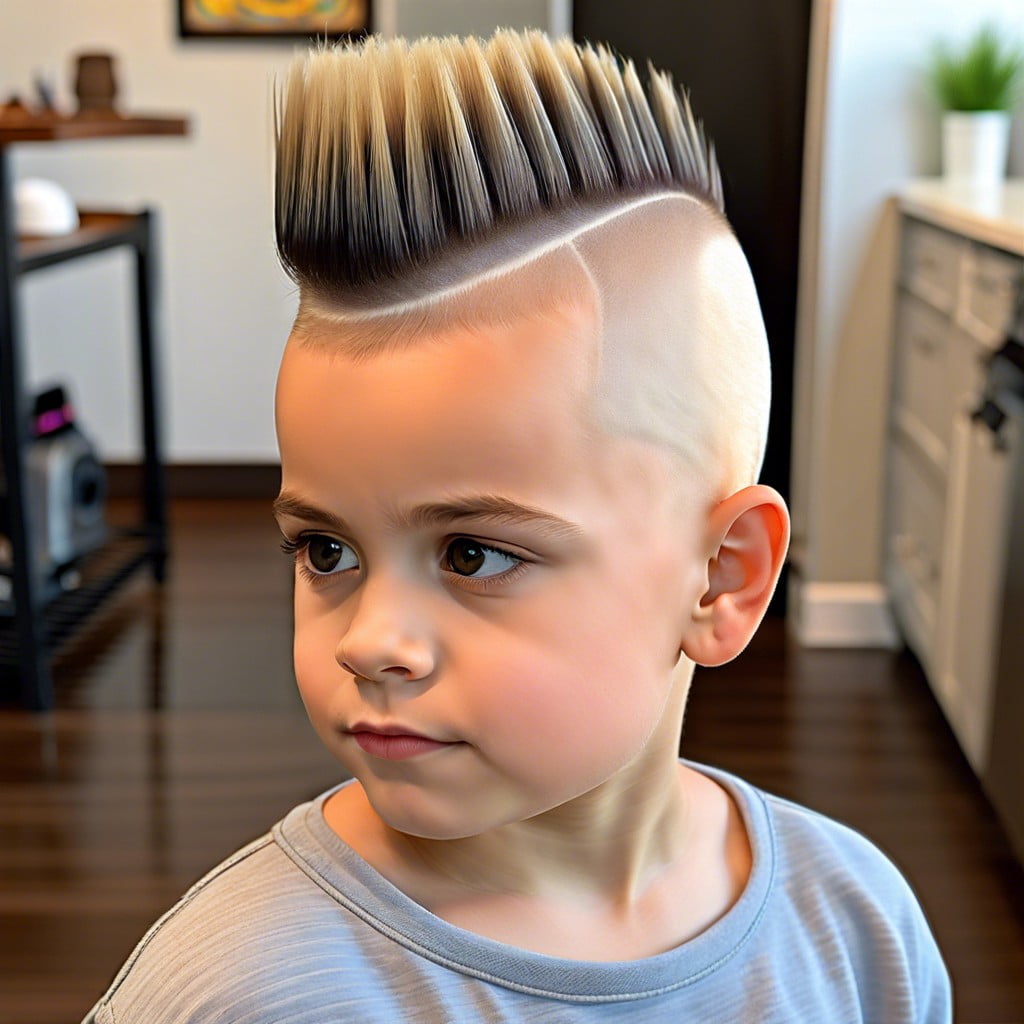 11 buzzed sides with puffy top mohawk