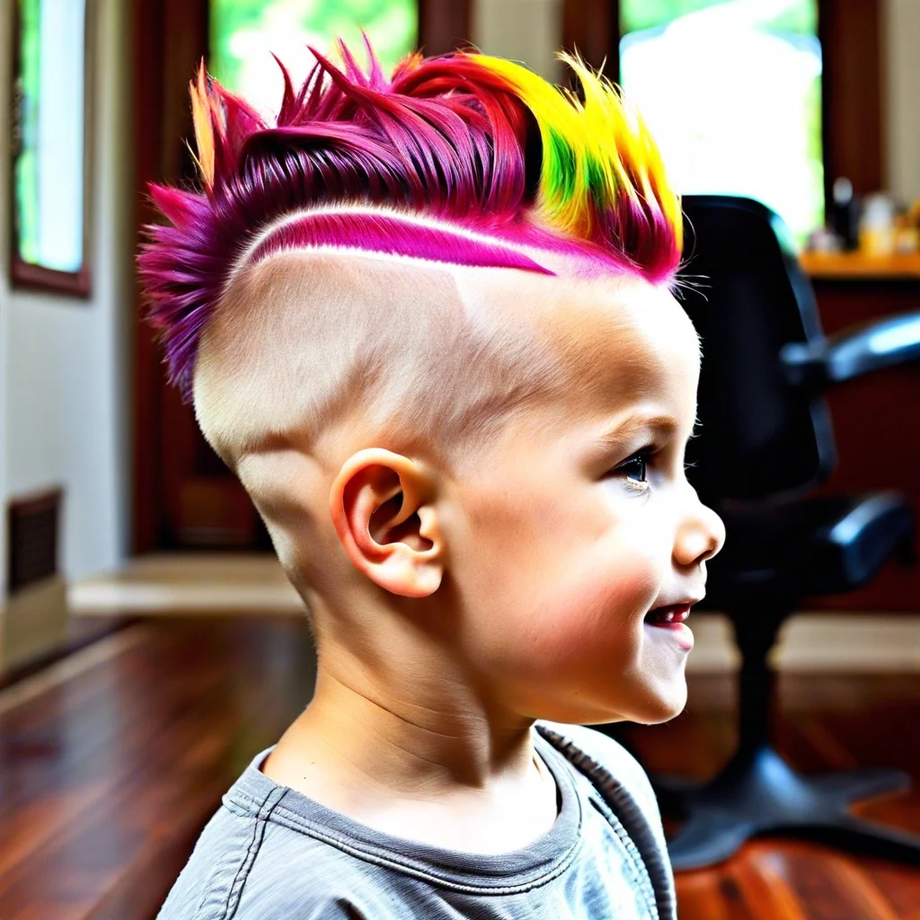 4 undercut mohawk with vivid hair color