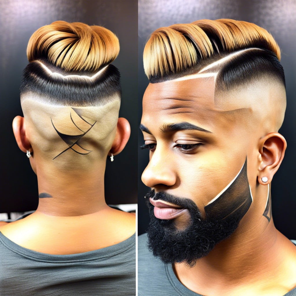 abstract swirls on a skin fade