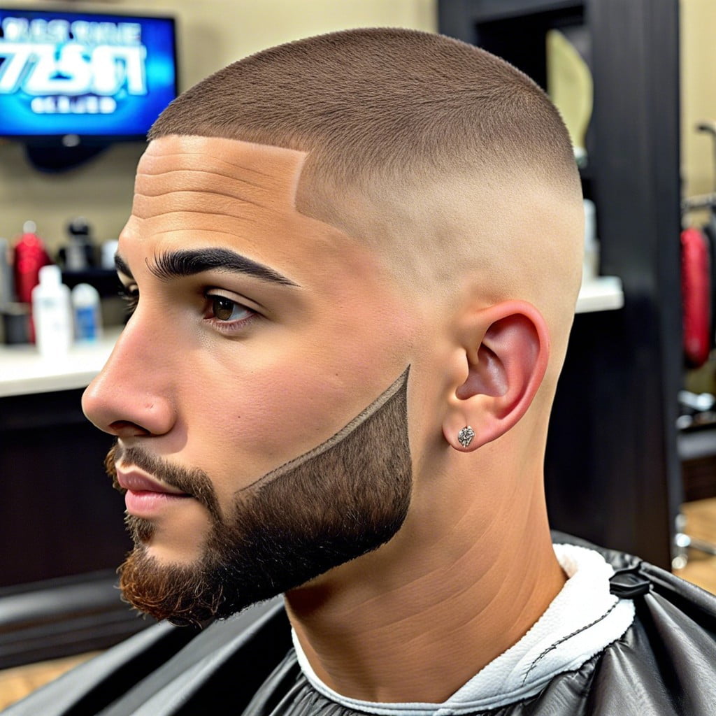 athletic buzz low taper fade with line up