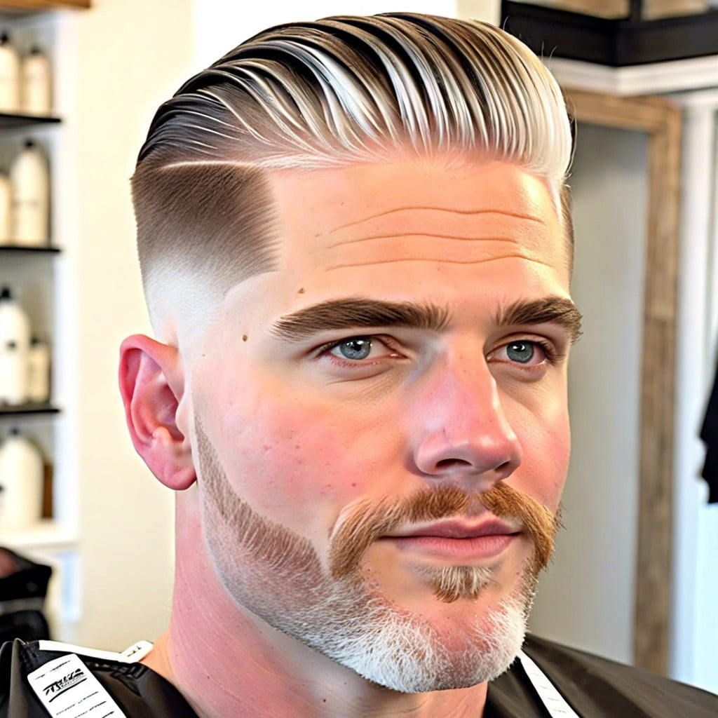 executive cut medium taper fade with side part