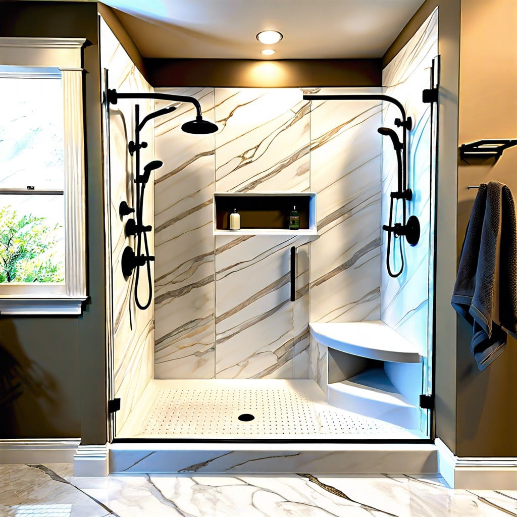 making cultured marble showers more accessible