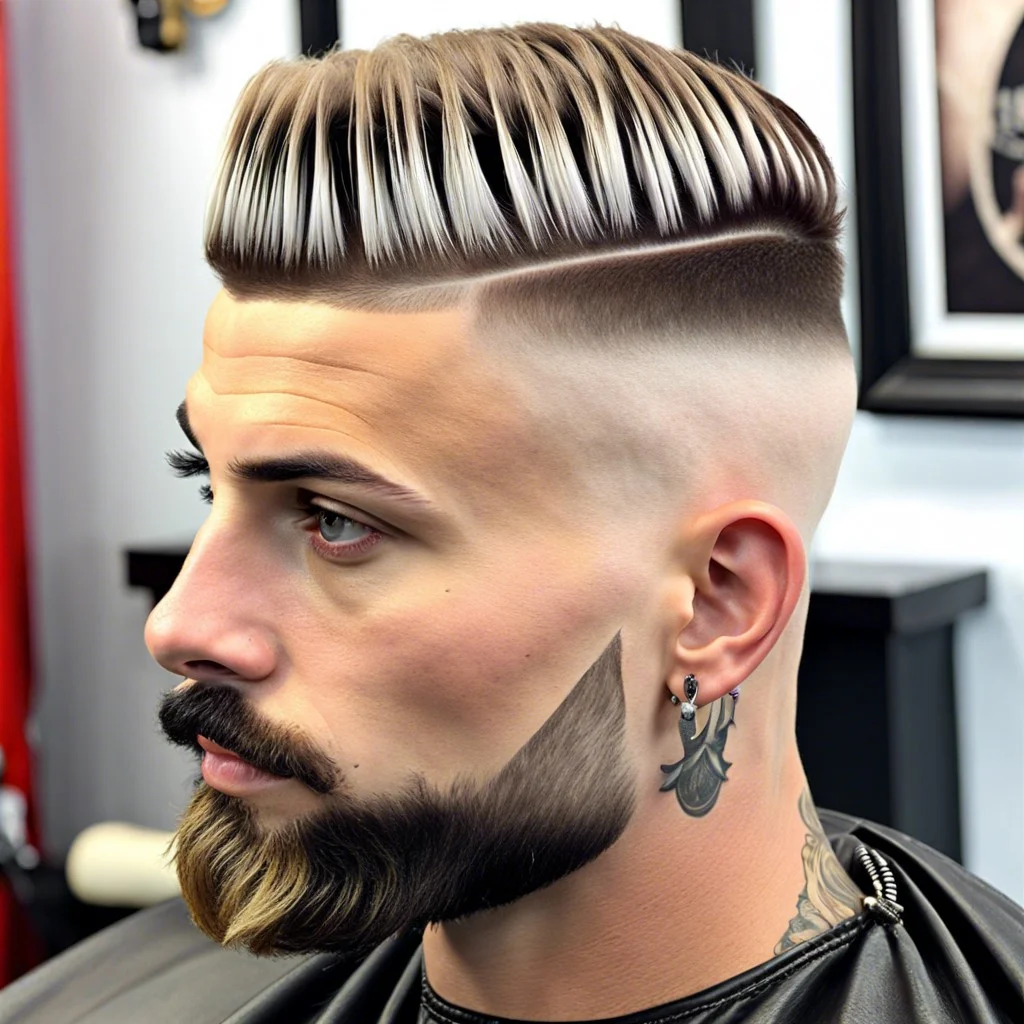 rocker style french crop fade