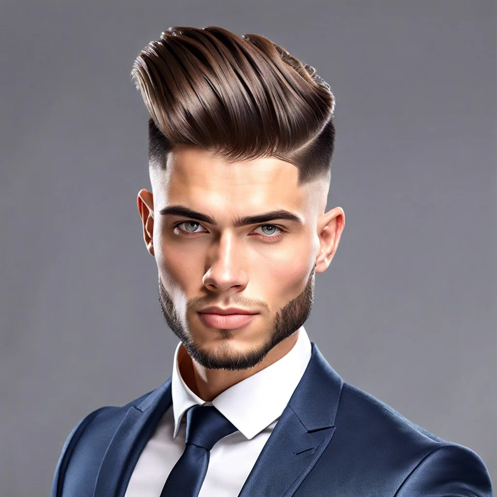 young professional low skin fade with quiff