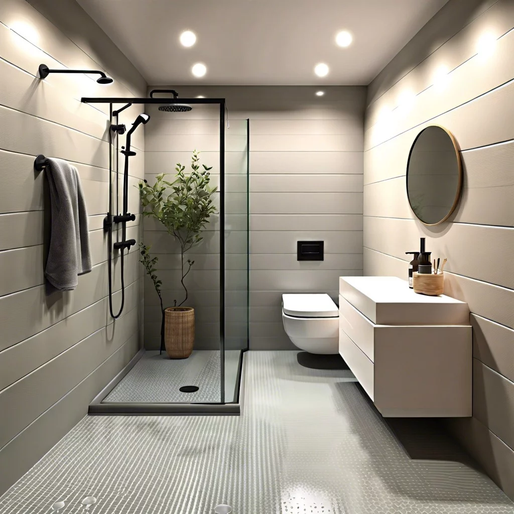 choose a seamless shower floor to eliminate visual barriers