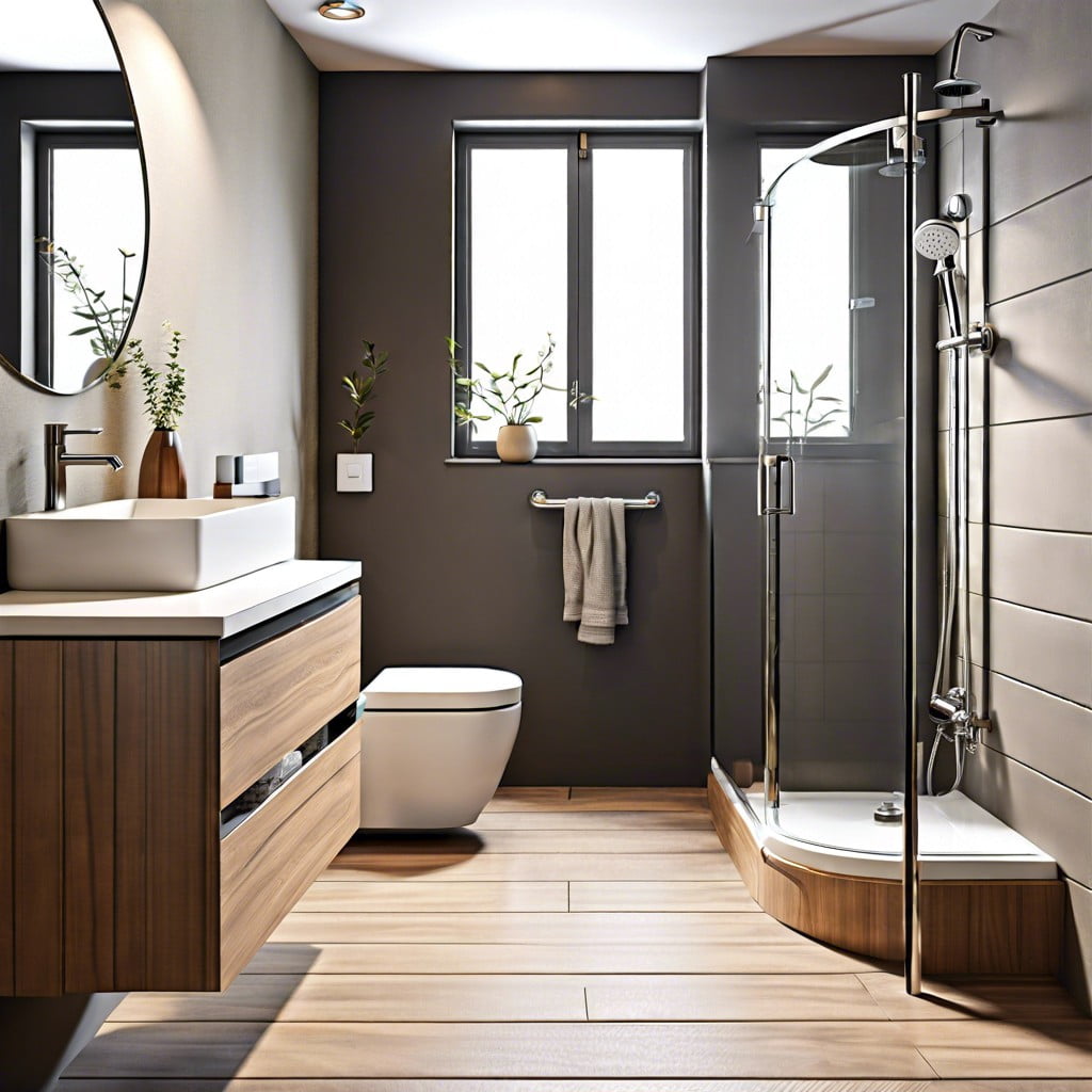 install a bidet shower for multifunctionality in a tight spot