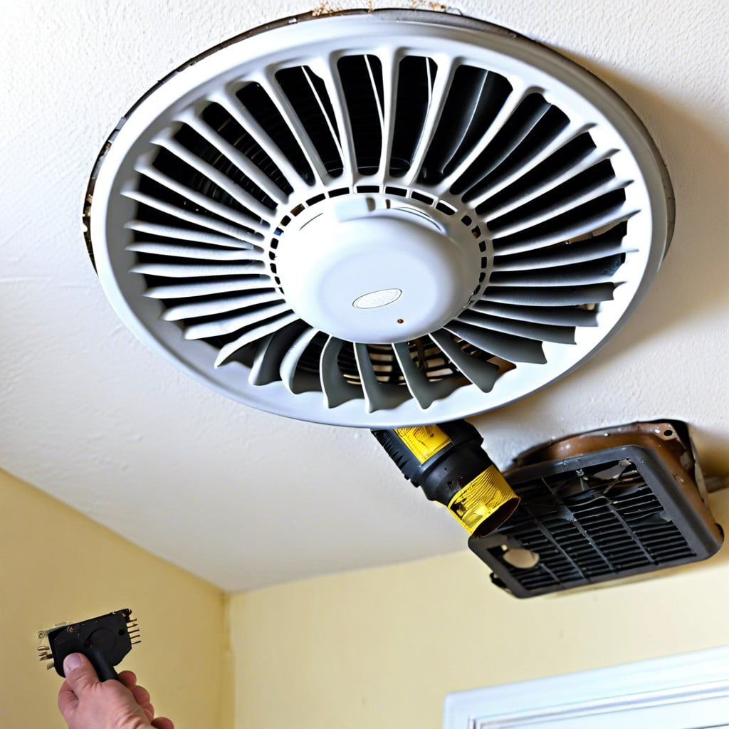 remove the old bathroom fan