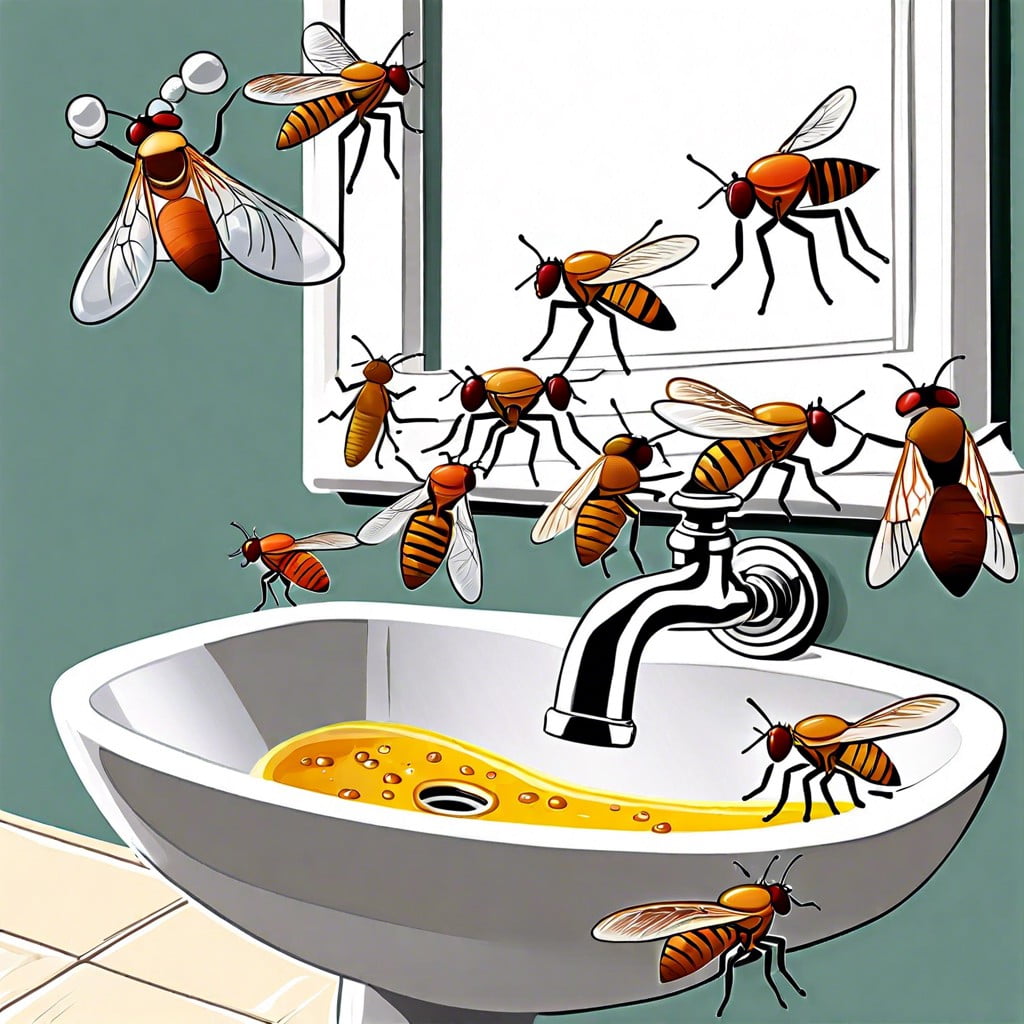 what causes fruit flies in the bathroom
