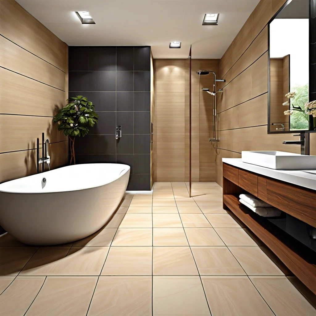 porcelain or ceramic flooring tiles