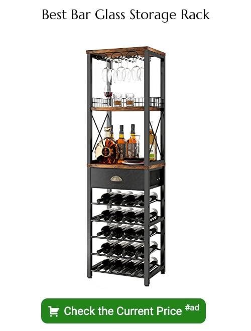 bar glass storage rack