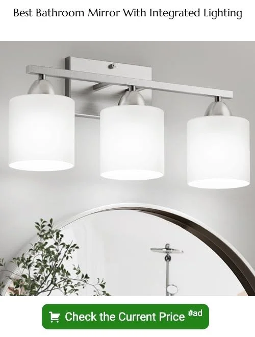 bathroom mirror with integrated lighting
