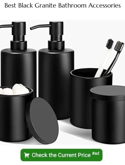 black granite bathroom accessories