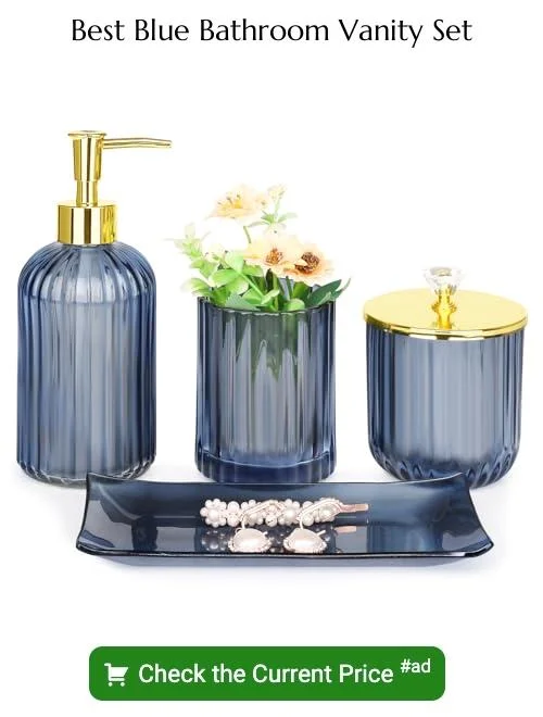 blue bathroom vanity set