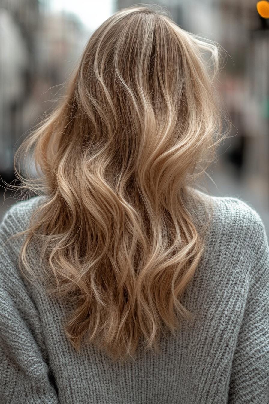 Subtle waves in ashy bronde tones