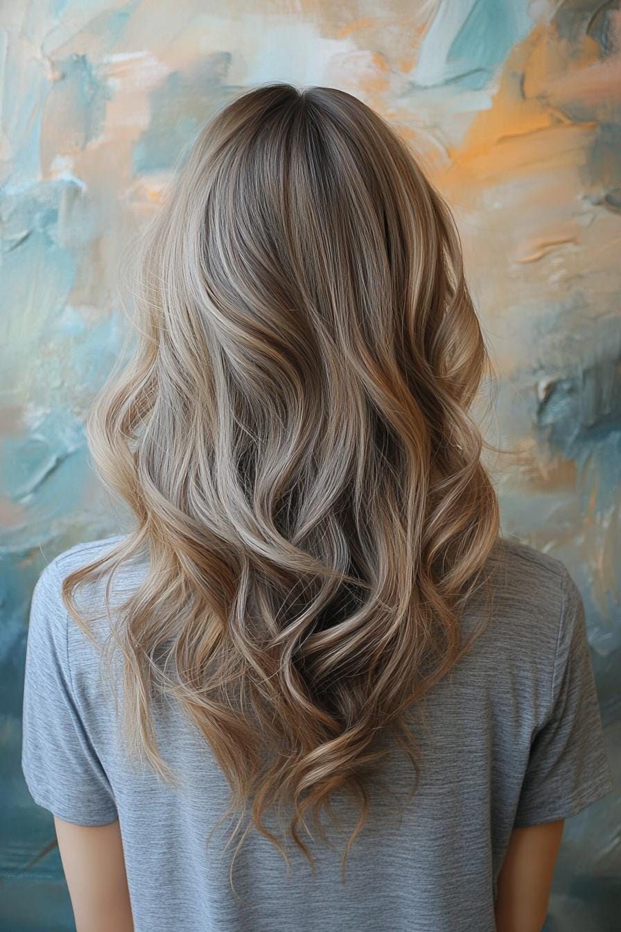 Soft, Wavy Ashy Bronde Hair