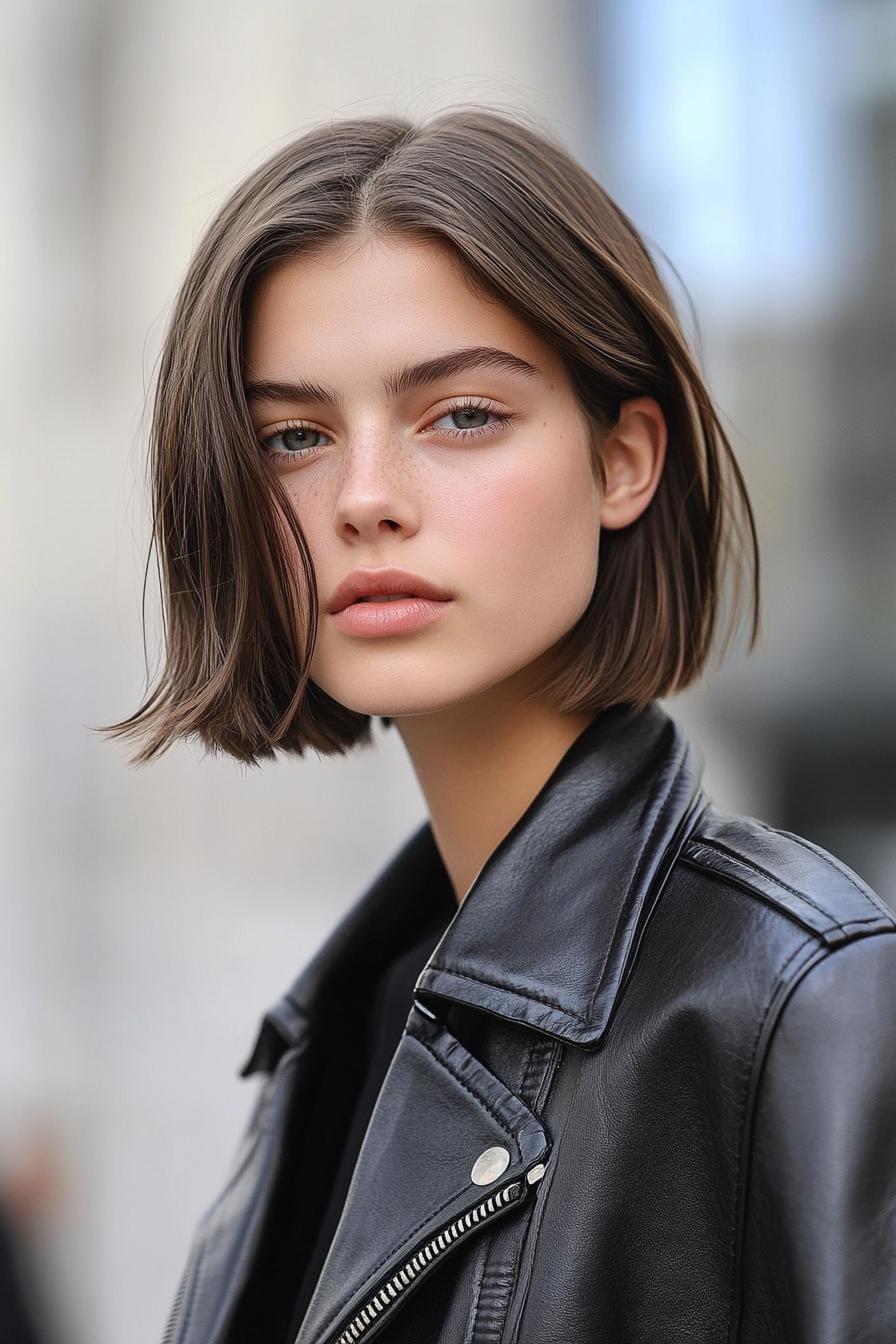 Short straight bob flows effortlessly