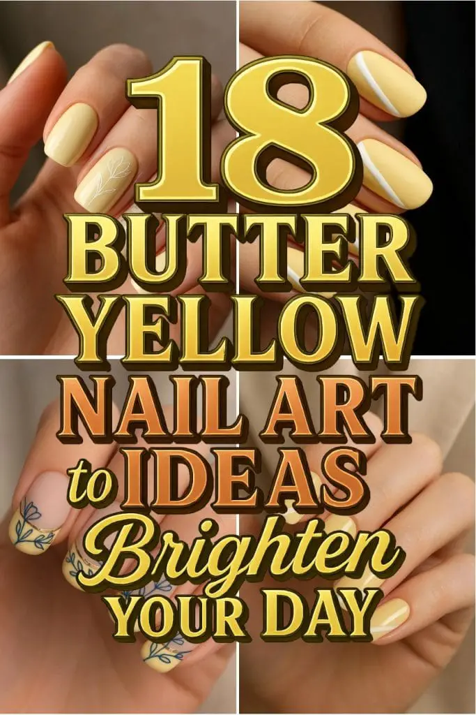 18 butter yellow nail art ideas