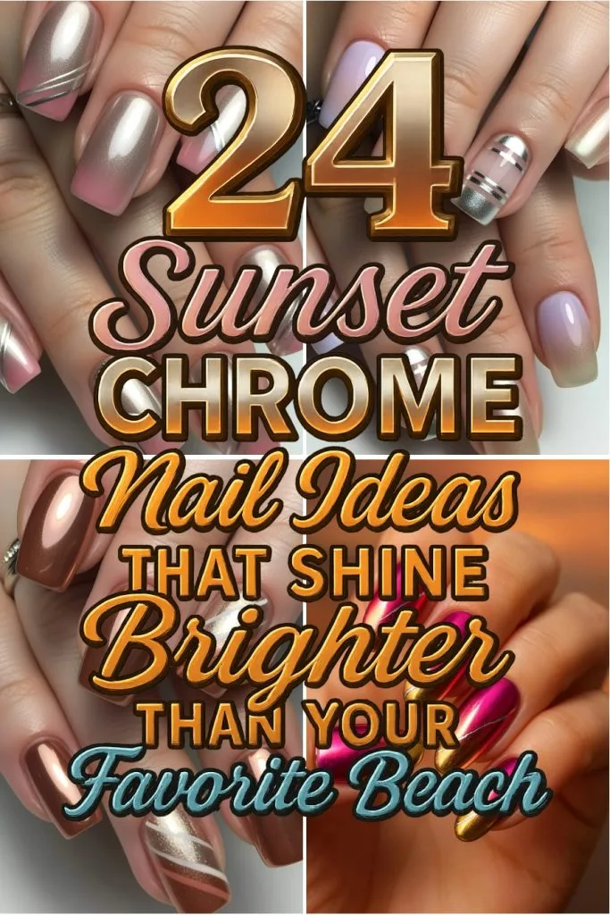 24 sunset chrome nail ideas