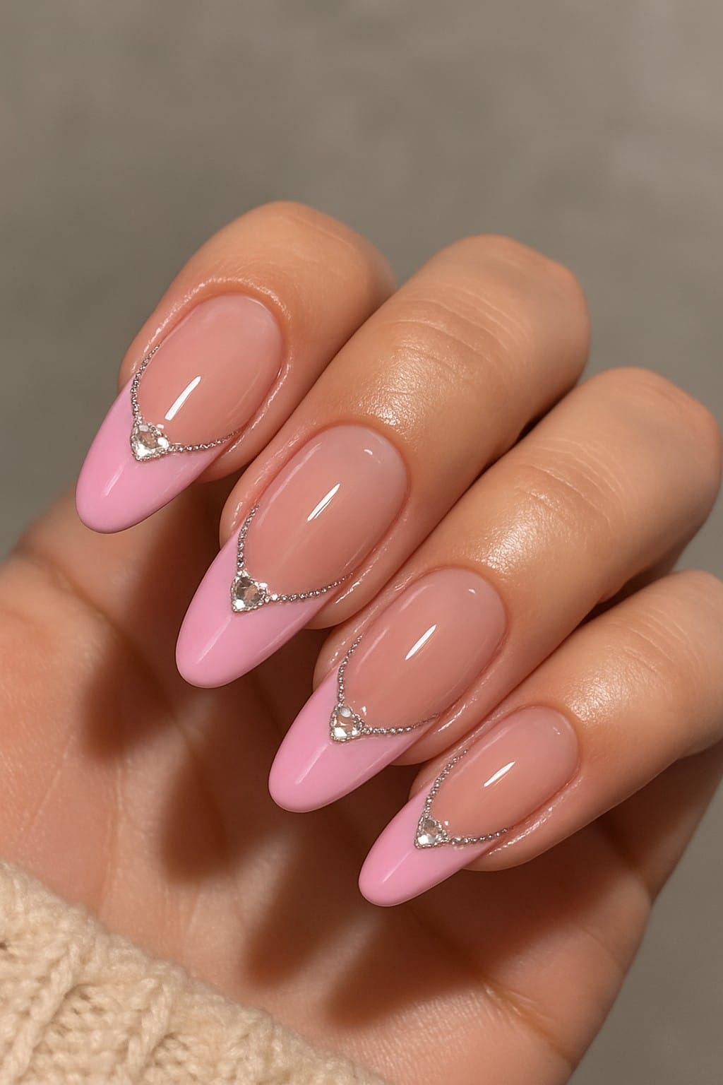 13 Pink French Tip Nails With Charms That Bring the Sparkle